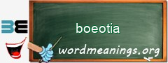WordMeaning blackboard for boeotia